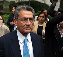 Former Goldman Sachs Group Inc board member Rajat Gupta departs Manhattan Federal Court after being sentenced in New York, October 24, 2012. Fallen Wall Street insider Gupta was sentenced to two years in prison on Wednesday for leaking Goldman Sachs boardroom secrets to the hedge fund manager at the center of the U.S. government's crackdown on insider trading, a much lighter sentence than prosecutors had sought. REUTERS
