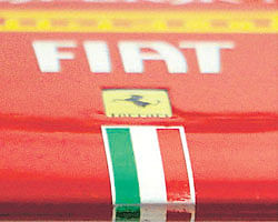 REVVING UP: The Italian navy logo on a Ferrari car kicked up a controversy during the Indian leg of Formula One. PTI