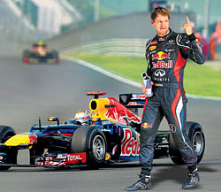Speed demons: Red Bulls Sebastian Vettel and Mark Webber will be overwhelming favourites to win the Indian GP on Sunday. AP/AFP