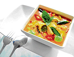 mild Coconut milk adds that extra flavour and cuts down on spice in a dish.