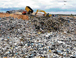 Landfill site at Mandur.