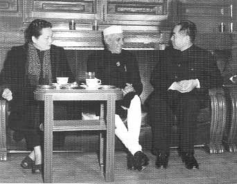 File photo of Jawaharlal Nehru with Chinese leaer Zhou Enlai.
