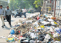 Neglected: Heaps of garbage in Chamarajpet.