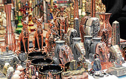 Mummy: Artifacts at the Egyptian stall at IITF 2012.