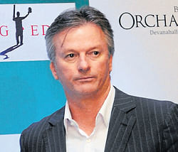 sporting edge Former Australian captain Steve Waugh at a promotional event in Bangalore on Thursday. DH photo