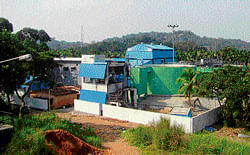 A view of the tertiary treatment plant in Mangalore. DH Photo