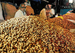 nutty affair The kadalekaayi parishe has not lost its sheen even in the wake of rampant urbanisation. (DH FILE photo)