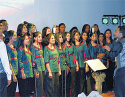 In sync The members of the Kristu Jayanti College Choir.