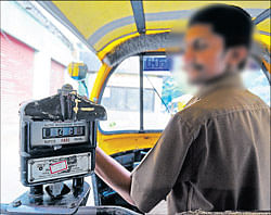 problematic Many autorickshaws do not have digital meters installed yet.
