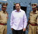 Hyderabad: Former Karnataka minister Gali Janardhan Reddy comes out of Chanchalguda Jail to appear in a court in connection with Obulapuram Mining Company case, in Hyderabad on Wednesday. PTI