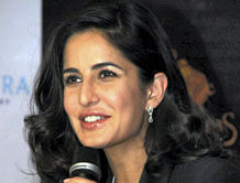 Bollywood actress Katrina Kaif at a promotional event in Gurgaon on Wednesday. PTI Photo