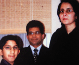 Jacintha Saldanha with her children. DH photo