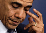 U.S. President Barack Obama wipes a tear as he speaks about the shooting at Sandy Hook Elementary School in Newtown, Connecticut, during a press briefing at the White House in Washington December 14, 2012. A tearful President Obama expressed 'overwhelming grief' for the victims of a shooting rampage at a Connecticut elementary school and called on Americans to set aside politics and 'take meaningful action' to prevent more tragedies of this kind. A heavily armed gunman opened fire on school children and staff at a Connecticut elementary school on Friday, killing 26 people including 18 children in the latest in a series of shooting rampages that have tormented the United States this year, U.S. media reported. REUTERS photo
