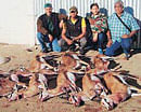 Minister Fauzia Khan and her family posing with dead animals in South Africa