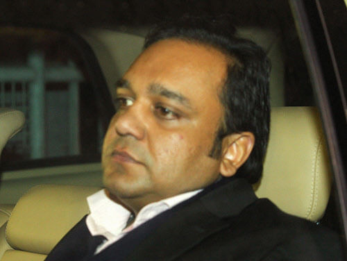 : Zee Group Chairman Subhash Chandra's son Punit Goenka leaves Crime Branch office of police after being questioned in connection with the alleged Rs. 100 crore extortion bid by two Zee editors from Congress MP Naveen Jindal's company for not airing the news to it, in New Delhi on Saturday. PTI Photo by Kamal Kishore