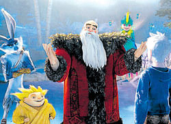 (From left) The Easter Bunny, Sandman, Santa Claus and Tooth Fairy seek the help of Jack Frost as they fight a common enemy, Pitch Black in Rise of the Guardians.