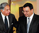 (From left) Ratan Tata with successor Cyrus Mistry. PTI