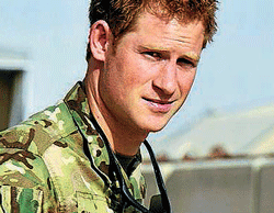 Prince Harry at a camp in Afghanistan. File photo
