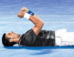 seeing stars: Novak Djokovic ended the year in No 1 spot, with his lone Grand Slam singles title coming at the Australian Open where he edged out Rafael Nadal in a marathon contest.