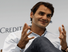 Tennis player Roger Federer of Switzerland speaks during a media event in Singapore January 4, 2013. REUTERS