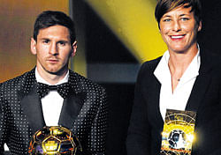 blazing stars: Argentinas Lionel Messi and USAs Abby Wambach raised the bar with outstanding individual performances in 2012. AFP