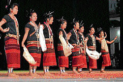 FOLK Students from Arunachal Pradesh performed their traditional dances.