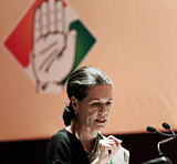 Jaipur: Congress President Sonia Gandhi addresses the inaugural session of the party's three-day Chintan Shivir (brainstorming camp) in Jaipur on Friday. PTI Photo