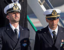 In this Saturday, Dec. 22, 2012 file photo, Italian marines Salvatore Girone, left, and Massimiliano Latorre, arrive at the Ciampino Rome airport from Kochi, India. Italian Consul-General Giampaolo Cutillo said Friday, Jan. 18, 2013 that India's Supreme Court has ruled that the Italian marines accused of killing two fishermen off the coast of India will be tried in a special court in New Delhi. Latorre and Girone were aboard a cargo ship in February 2012 when they opened fire on a fishing boat they mistook for a pirate craft and killed two Indian fishermen, according to local news reports. (AP Photo