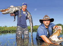 Swamp life Gator boys Paul  Bedard and Jimmy Riffle