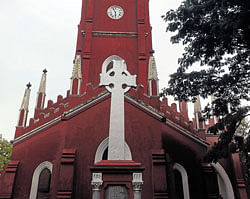 STEEPED IN HISTORY The facade of St. Johns church in Bangalore. (Photo by the author)
