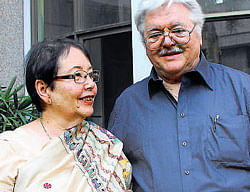 Anita, daughter of Netaji Subhash Chandra Bose, with her husband Martin Pfaff.