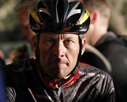 Lance Armstrong awaits the start of the 2010 Cape Argus Cycle Tour in Cape Town March 14, 2010.  Reuters photo