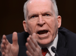 John Brennan, US President Barack Obama's nominee to be director of the Central Intelligence Agency (CIA), testifies at his confirmation hearing before the Senate Intelligence Committee on Capitol Hill in Washington, DC, on February 7, 2013. The hard-nosed architect of the US drone war against Al-Qaeda, John Brennan, will on Thursday face difficult questions about secret assassinations from senators weighing his nomination to lead the CIA. AFP PHOTO