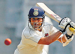 class act: Mumbais Sachin Tendulkar en route his unbeaten 140 against Rest of India in the Irani Cup match on Friday. Pti