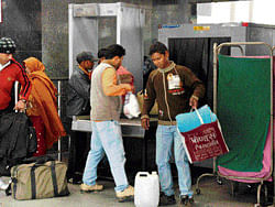 At least four of the 12 scanners installed at the New Delhi railway station are out of order. Dh Photo