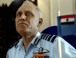 Former Indian air force chief Shashi Tyagi. AP file photo