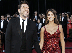 File photo shows actors Javier Bardem, left, and Penelope Cruz at the 83rd Academy Awards in the Hollywood section of Los Angeles. A publicist confirmed, Tuesday, Feb. 12, 2013 that Bardem and Cruz are expecting their second child. AP Photo