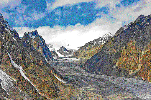 Scenic Semi-arid Zanskar mountain ranges beautifully captured by Usha Vohra.