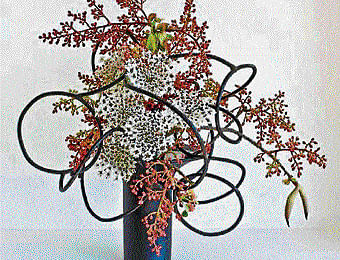 Exotic Heika style of Ikebana is about 500 years old.