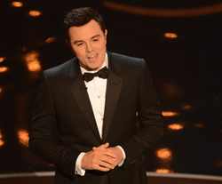Host Seth MacFarlane speaks during the show at the 85th Annual Academy Awards on February 24, 2013 in Hollywood, California. AFP PHOTO