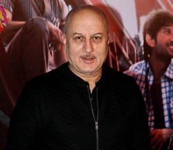 Indian Bollywood actor Anupam Kher attends the premiere of Hindi film 'Kai Po Che' in Mumbai on February 18, 2013. AFP PHOTO