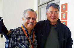 N S Soundar Rajan with Ang Lee, director of the movie  Life of Pi. DH Photo