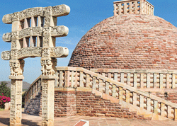 The Sanchi Stupa in Madhya Pradesh.