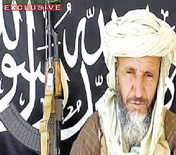 The image shows al-Qaedas leader in the Islamic Maghreb (AQIM), Abdelhamid Abou Zeid, in an undisclosed place. AfP