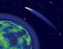 Bright comet streaks very close to earth
