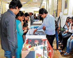 Presentable: Students display some interesting decors such as a glass centre table
