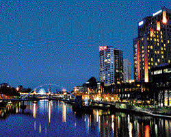 A file picture of Melbournes Yarra River at Dusk.