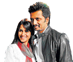 Sweet: Genelia and  Riteish. DH photo  by Dinesh S K
