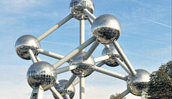 The 335-feet-high Atomium in Bruparck. PHOTO by author