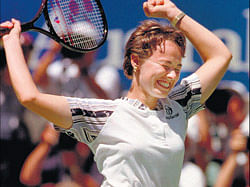 The likes of Martina Hingis (above) made an impact in their teens but a similar scenario is unlikely to unfold now, according to Tracy Austin. AP